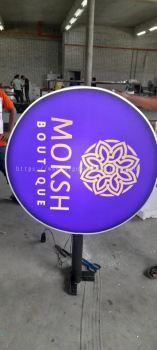 New Double Side Signboard # Round Type Led Double Side #Signboard  # Double Side With 3D Logo # Custom Made Double Side Signboard # Special Design Side Signboard #