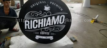 3D Signcraft # Signboard 3D Box Up LED Backlit # Signboard Richiamo Coffee # Signboard Maker # Custom Made Signage 