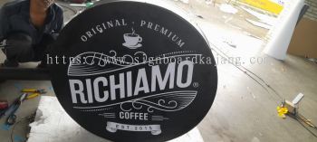 3D Signcraft # Signboard 3D Box Up LED Backlit # Signboard Richiamo Coffee # Signboard Maker # Custom Made Signage 