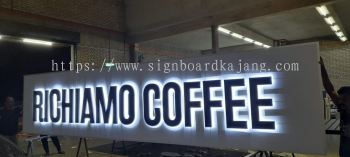 3D Signcraft # Signboard 3D Box Up LED Backlit # Signboard Richiamo Coffee # Signboard Maker # Custom Made Signage 