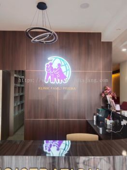 Indoor Signage # Signage Counter Reception # 3D Box Up LED Frontlit Logo Signage # Indoor Lettering Box Up Signage 