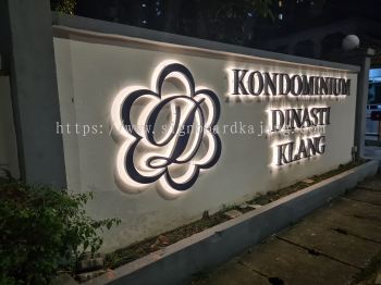 3D Box Up LED Backlit Signage # Signage Kondominium 