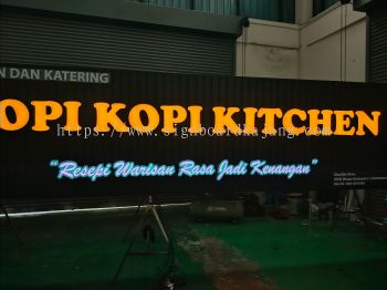 KOPITIAM SHOPFRONT 3D LED FRONTLIT BOX UP LETTERING SIGNBOARD SUPPLIER AT KOTA KEMUNING, BUKIT RAJA KLANG, SETIA ALAM, SELANGOR