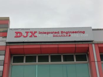 OFFICE 3D LED FRONTLIT ALUMINIUM BOX UP LETTERING SIGNBOARD MAKER AT BUKIT JELUTONG, KELANA JAYA, BANDAR SUNWAY, BUKIT KEMUNING