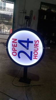 Custom Design Round Shape Led Double Side #Signboard #3dledsignboard #3dboxup #3dsignboard #3dledboxup #signboardmaker #roadsign #signboard #fabriclightbox #ledneon