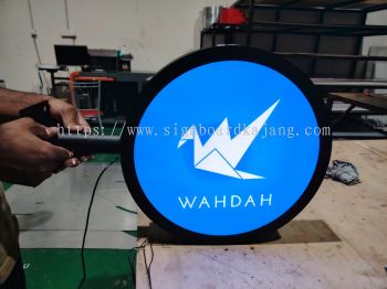 Custom Design Round Shape Led Double Side #Signboard #3dledsignboard #3dboxup #3dsignboard #3dledboxup #signboardmaker #roadsign #signboard #fabriclightbox #ledneon