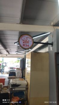 Cafe Round Shape Double Sided Lightbox Supplier at SETAPAK | KEPONG | ULU KLANG | HULU LANGAT | AMPANG | CHERAS | SEMENYIH