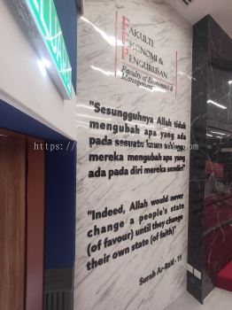 Interior 3D Cut Out Lettering Signage at BANGI | BANDAR TEKONOLOGI KAJANG | SERDANG