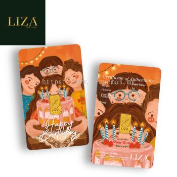 LIZA 1g 999.9 Gold Bar （Family Birthday  一家庆祝 ）