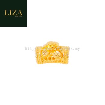 LIZA 916 GOLD PENDANT 22K PURE GOLD PENDANT WITH BEAD ROSE