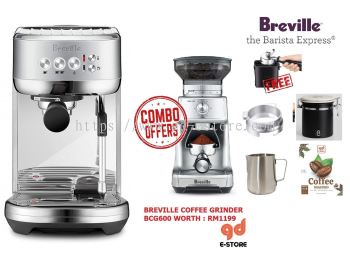 Breville BES500  Bambino Plus  Stainless Steel + Breville Dose Grinder BCG600 (Contact us now and claim your discount vouchers)