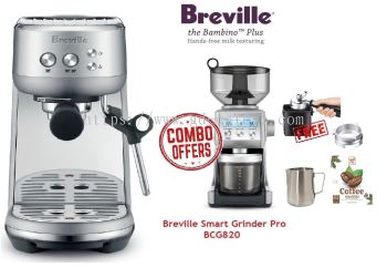 Breville BES450 Bambino Stainless Steel + Breville Smart Grinder Pro BCG820 (Contact us now and claim your discount vouchers)