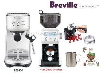 Breville BES450SST  Bambino  + Breville Smart Grinder Pro BCG820SST(Contact us now and claim your discount vouchers)