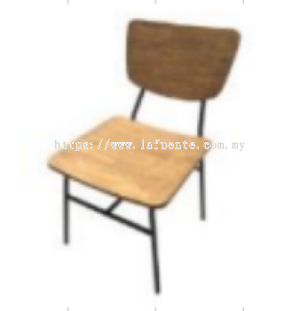 Mild Steel Frame & Veneer Wood Seat/ Backrest