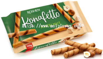 Konafetto Wafer Rolls with Hazelnut Flavoured Filling - 140g x 15