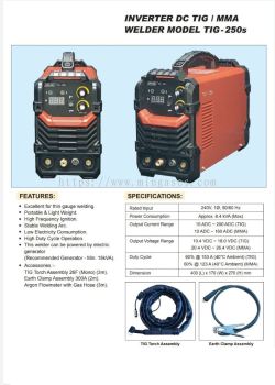 Inverter DC TIG & MMA Welder Model TIG-250s