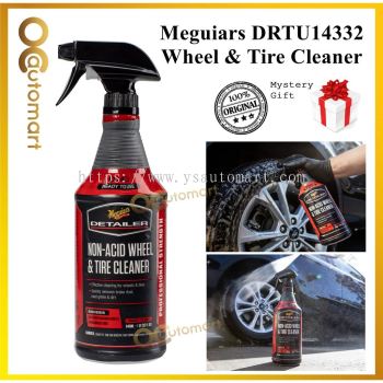 (Free GIft) Meguiars DRTU14332 Non Acid Wheel & Tire Cleaner 946ml Meguiar's Clean Tires & Wheels Without Acid