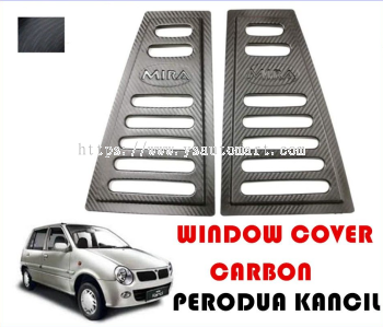 Perodua Kancil(1994-2009)Triangle Mirror Panel Rear Side Window Cover Carbon 3D