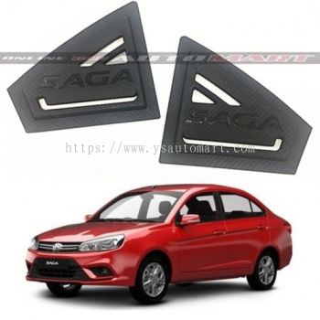 Proton Saga 2016 Triangle Mirror Panel Rear Side Window Cover Carbon 3D