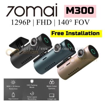 70mai M300 Full HD Car Dash Cam Recorder DashCam 1296P 140 FOV App Control Parking Mode