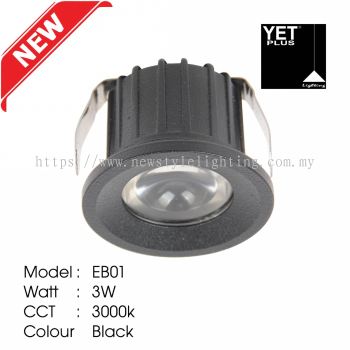 YET EB01/EB02 3W DIMMABLE COB LED EYE BALL ADJUSTABLE ROUND/SQUARE (WARM WHITE)