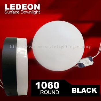 YETPlus LEDEON 1060 LED Surface Ceiling Downlight Lampu Siling Permukaan 明装筒灯 (4" 12W / 7" 18W / 8" 25W) (6500K Daylight) (Black Frame)