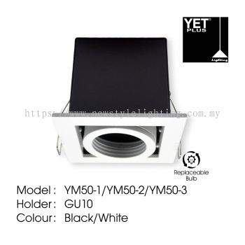 YETPlus YM50-1 / YM50-2 / YM50-3 LED Eyeball Fixture Bola Mata 猫眼射灯 (GU10 Holder) (1 / 2 / 3 Hole) (Black / White Frame)