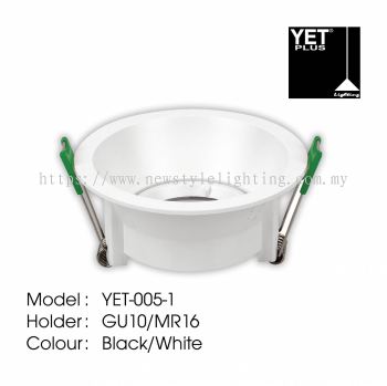  YETPlus YET-005-1 LED Eyeball Fixture Bola Mata 猫眼射灯 (GU10 Holder / MR16 Holder) (Black / White Frame) 