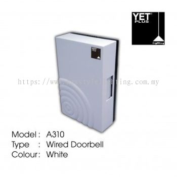 YETPlus A310 Wired Doorbell Loceng Pintu 门铃 (White Frame)