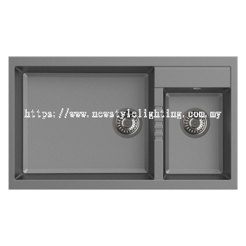 HAUSTERN HT-PRISMA-623G Kitchen Sink Sinki Dapur 厨房水槽 (Chromium Grey)