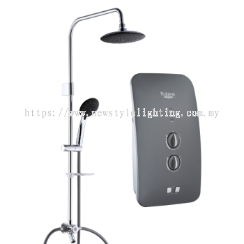 Rubine RWH-IA991D-RCB/RMG/RMP Intelligent Agent DC Pump Rain Shower Water Heater Pemanas Air 热水器 (Carbon Black / Metallic Grey / Matte Pewter)