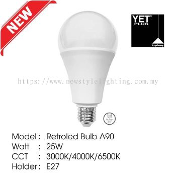 YETPlus A45 / A60 / A65 / A70 / A80 / A90 LED Retroled Bulb Mentol 灯泡 (E27 / B22) (3W / 10W / 12W / 14W / 15W / 20W / 25W) (3000K Warm White / 4000K Cool White / 6500K Daylight)