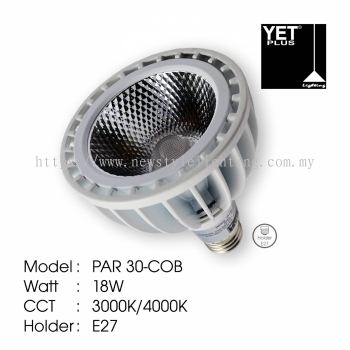 YETPlus PAR Series PAR30-SMD / PAR30-COB / PAR30 / PAR38 (IP65) E27 Bulb Mentol 灯泡 (10W / 18W / 35W) (2700K Soft White / 3000K Warm White / 4000K Cool White / 6500K Daylight)