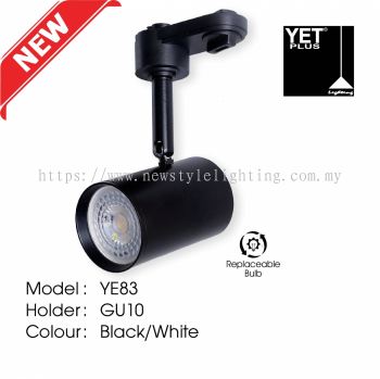 YETPlus YE83 LED Track Light Lampu Trek 轨道灯 (GU10 Holder) (Black / White Frame) (Rectangle Base)