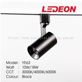 YETPlus LEDEON YE63 LED Track Light Lampu Trek 轨道灯 (7W / 12W) (3000K Warm White / 4000K Cool White / 6500K Daylight) (Black / White Frame)