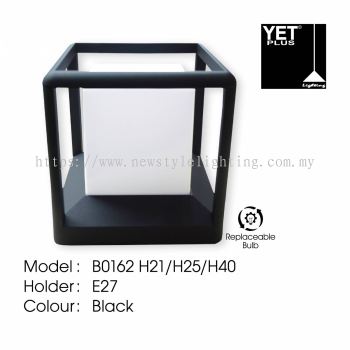 YETPlus B0162 LED Outdoor Gate Light Lampu Pintu Luar 户外门灯 (E27 Holder) (H21 / H25 / H40) (Black Frame)