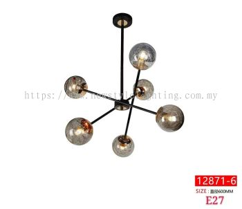 12871-6 Pendant Light Lampu Loket 吊灯 (6XE27 Holder)