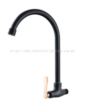 MOCHA Italy MKT2828-BL-DIY Black Wall Mount Kitchen Water Tap Paip Air Dapur 厨房水龙头