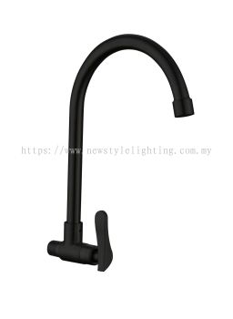 MOCHA Italy MKT4538SS-BL-DIY Black Wall Mount Kitchen Water Tap Paip Air Dapur 厨房水龙头