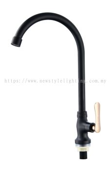 MOCHA Italy MKT2829-BL-DIY Black Pillar Mount Kitchen Water Tap Paip Air Dapur 厨房水龙头