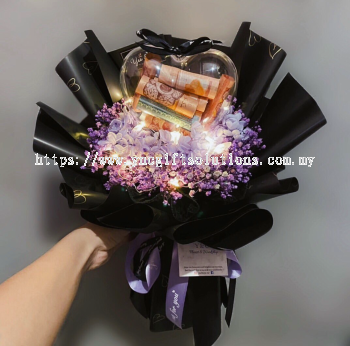 Heart Shape Acrylic Money Bouquet (exclude cash)