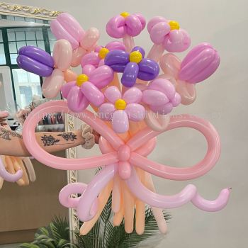 Balloon Bouquet Purple Pink Theme - (L)