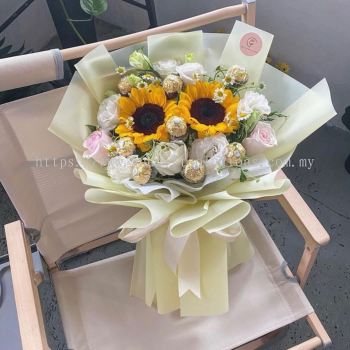 Mix Flower & Chocolate Bouquet ( L size ) 