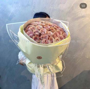 40 stalks fresh Cappuccino roses bouquet 