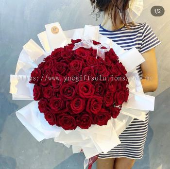 "Elegant" Fresh Kenya Red Rose (50 stalks)