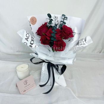 VDAY - "The Fleur" Fresh Red Roses Bouquet  5õ廨