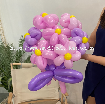 Purple theme Balloon Bouquet - (M)