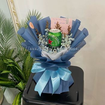 Blue theme Heineken Alcohol Bouquet - XS