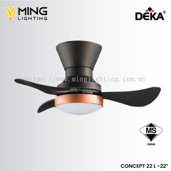 DEKA Concept 22 LED Ceiling Fan 22"