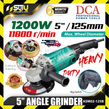 DCA ASM02-125B 5" Angle Grinder 1200W 11800rpm